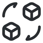 Convert 3d Cube SVG Icon